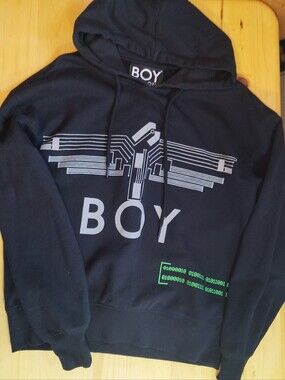 Boy London Hoodie With Binary Print, Size XS